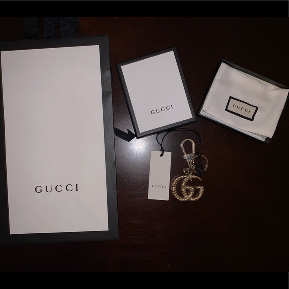 Gold Rib Gg Keychain Key Ring Charm - Picture 3 of 6